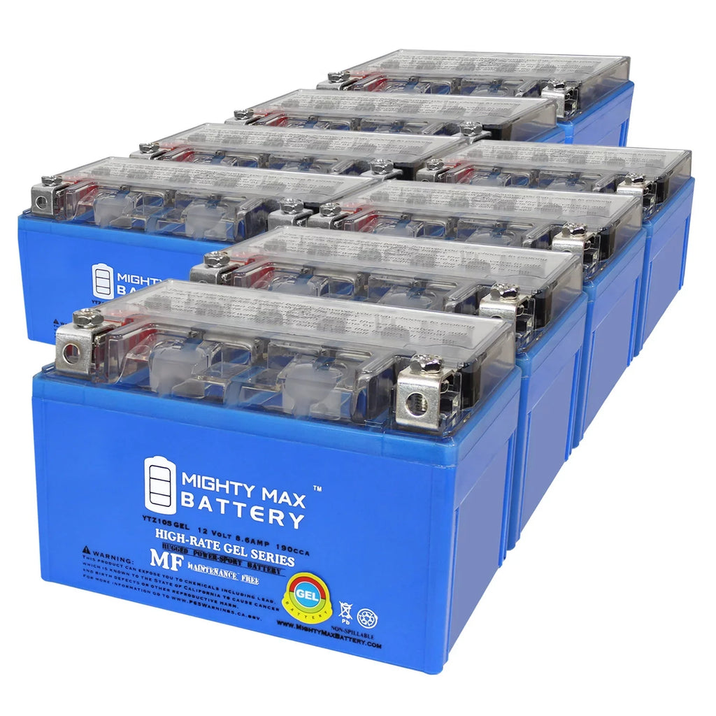 Replacement with GSX-R1000 YTZ10SGEL 8.6AH Pack 12V GEL 00-17 Battery - 8 Suzuki 1000 compatible