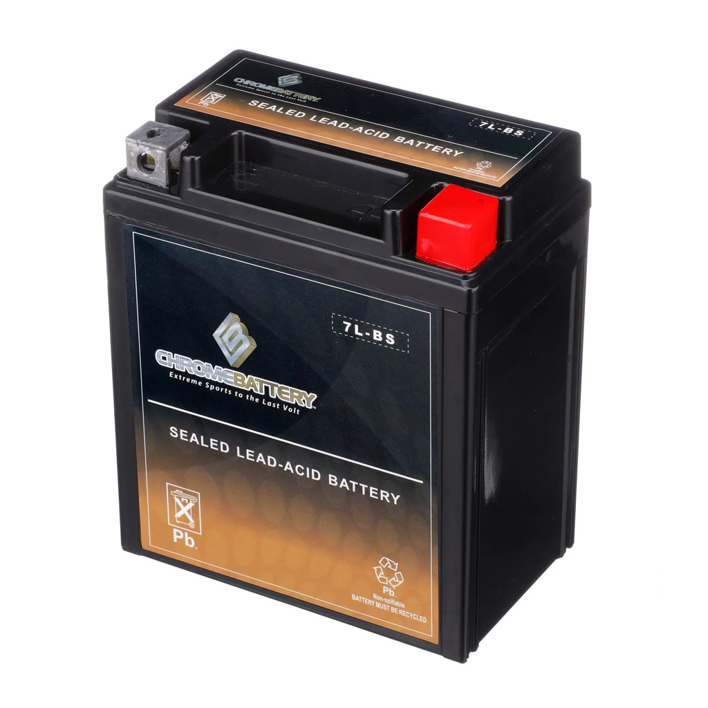 for Volts,6 Ah, 2000 Motorcycle Cca) Kl250 12 Battery Super 250cc Sherpa 75 Kawasaki Battery Chrome (7l-bs Ytx7l-bs