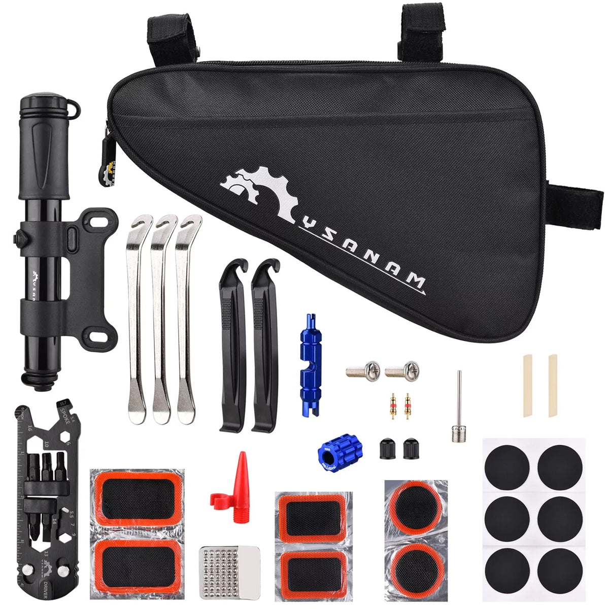 Portable Repair Bike Bike Pump suit,Patches Tools Kit YSANAM tool Tire Kit Tire Pump Bike Kit Tire Tire Kit Tools Kit Kit Pump Tools Tire Tire Tool Tire Pump Kit Tire Tire Tools Set Kit Tube