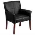 Chair Executive Side with Lane Legs in Mahogany Kingfisher Black Guest