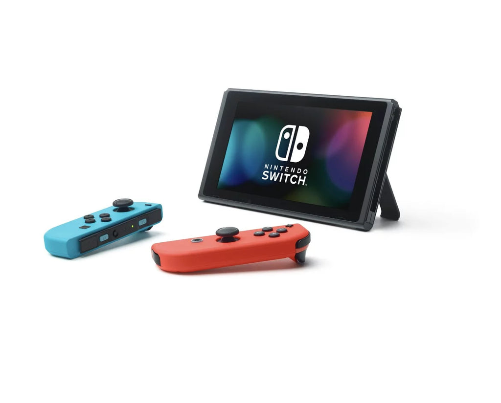 Case Odyssey with Blue + Neon Console Bundle 64GB Nintendo + Neon 3 Mario Joy-Con - Red MicroSD + Carrying & Super Card with Switch Luigi's Switch Mansion