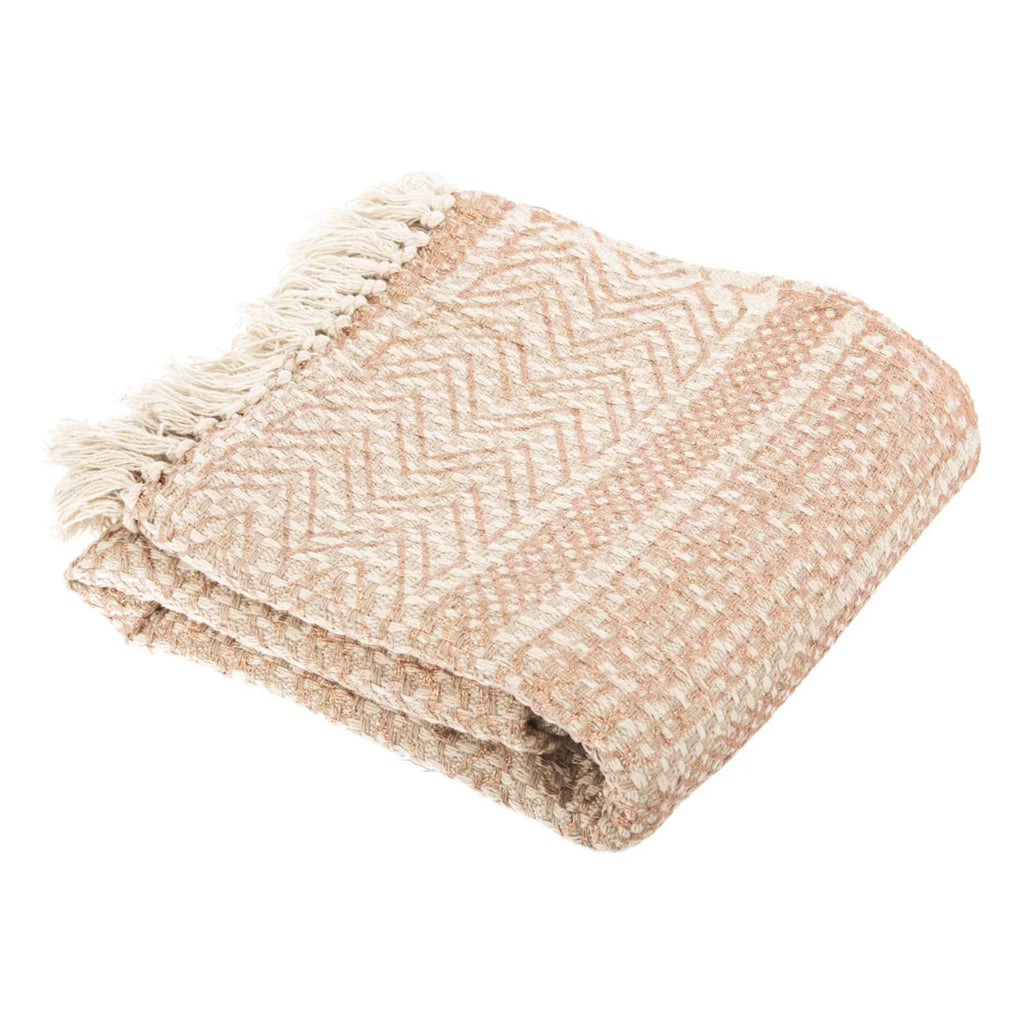 Beige/Copper with 60" Striped Throw x Fringe, SAFAVIEH 72", Becks