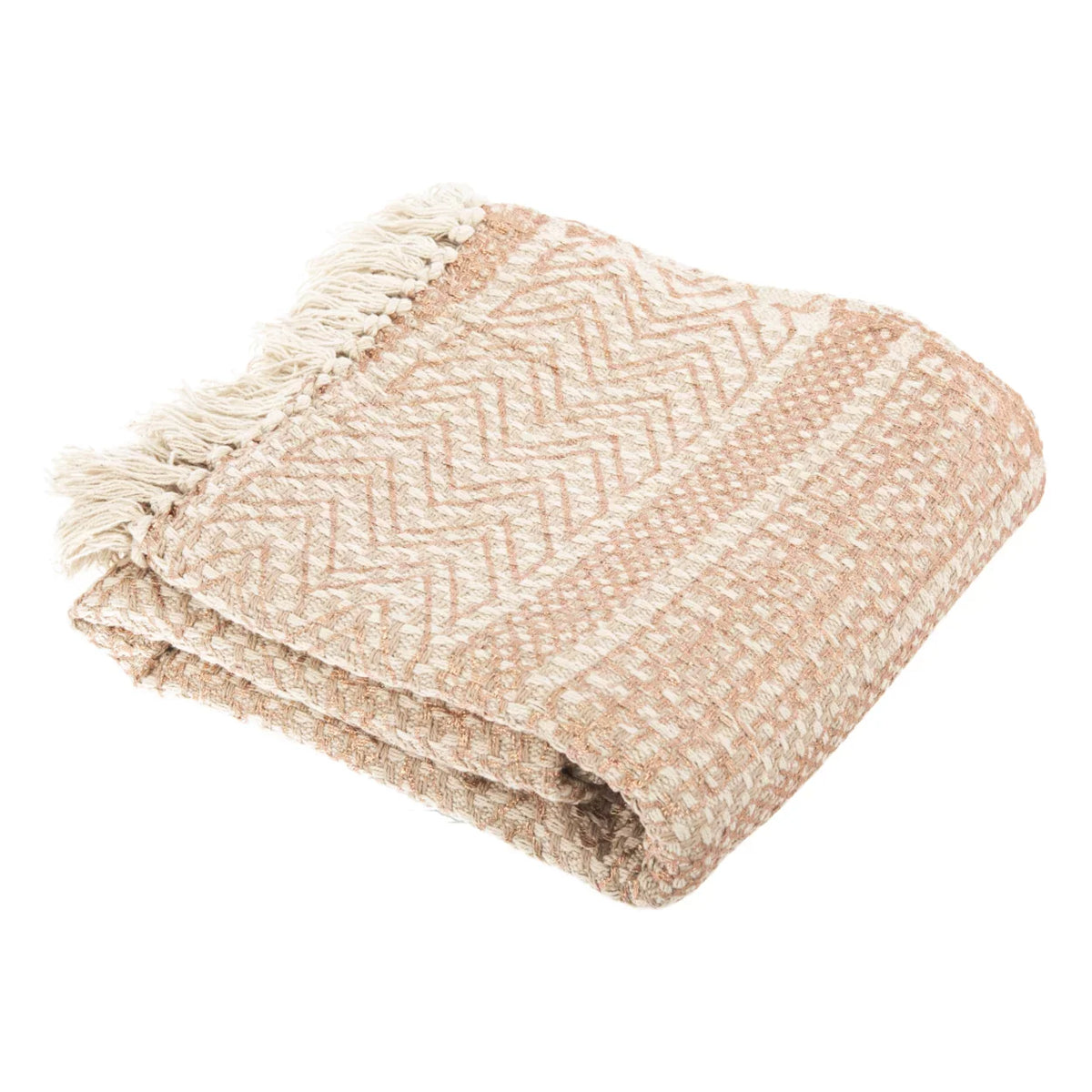 Beige/Copper with 60" Striped Throw x Fringe, SAFAVIEH 72", Becks