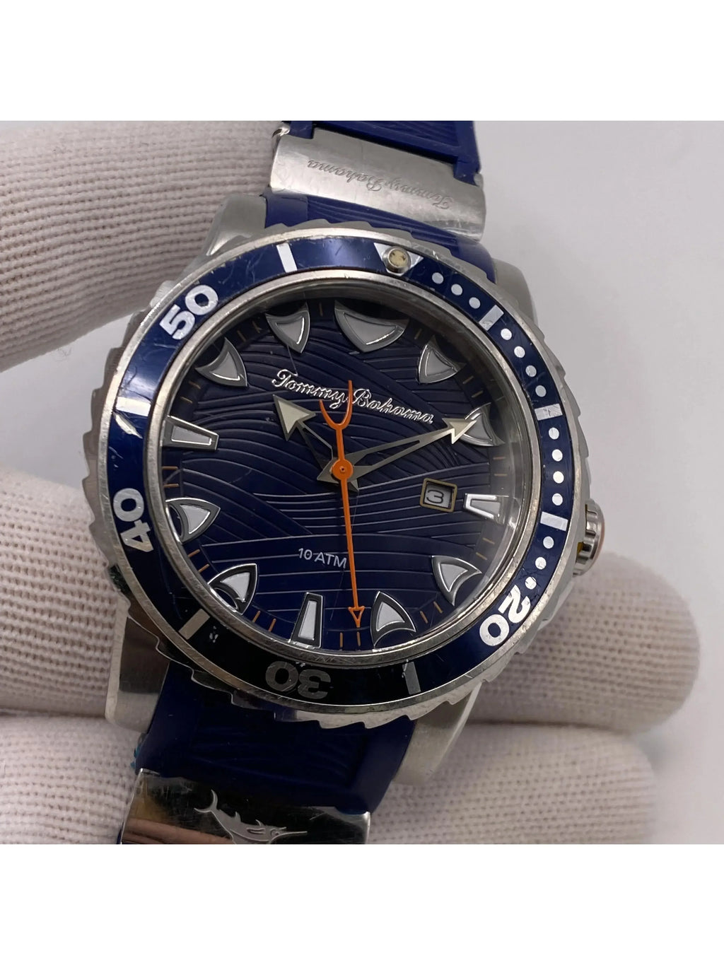Pre-owned Quartz Tommy Bahama (Good) Mens Steel TB00101-01 Watch