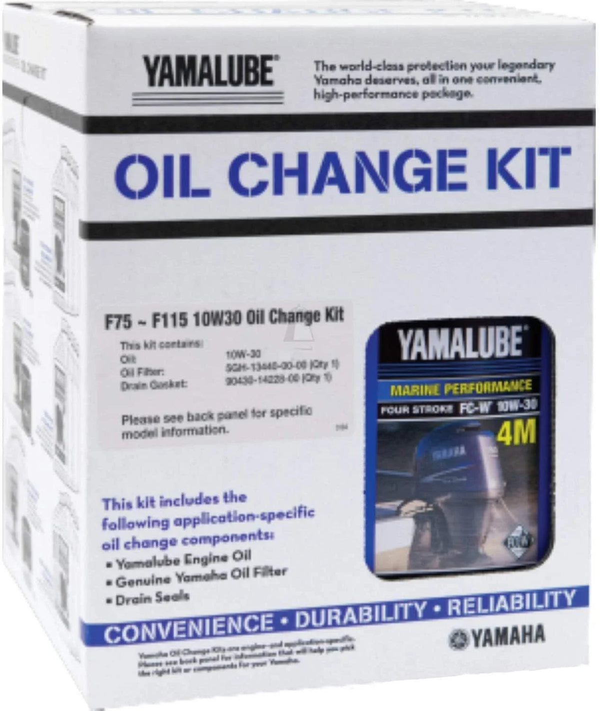 LUB-MRNMD-KT-11 Yamaha F75 Oil Outboard (Pack Change - 10W-30 Of LUBMRNMDKT11 Kit, 4) Motor; F115