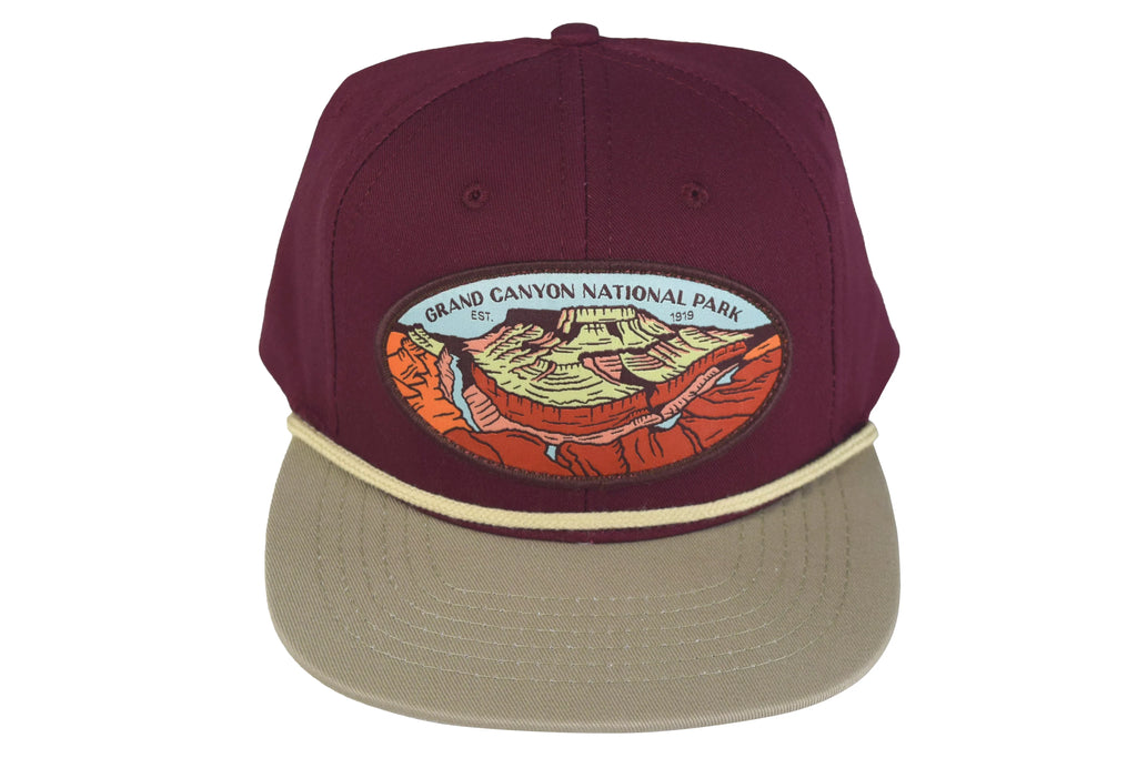 Provisions Canyon Hat Park Snapback Grand National Sendero Wine/Khaki Cap
