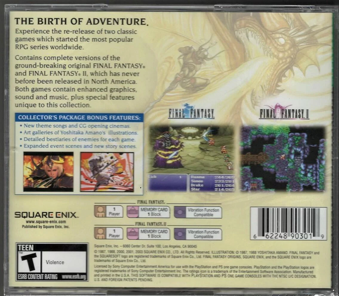 Sealed Origins New PS Version) Factory (Greatest (Brand US P Hits) Final Fantasy