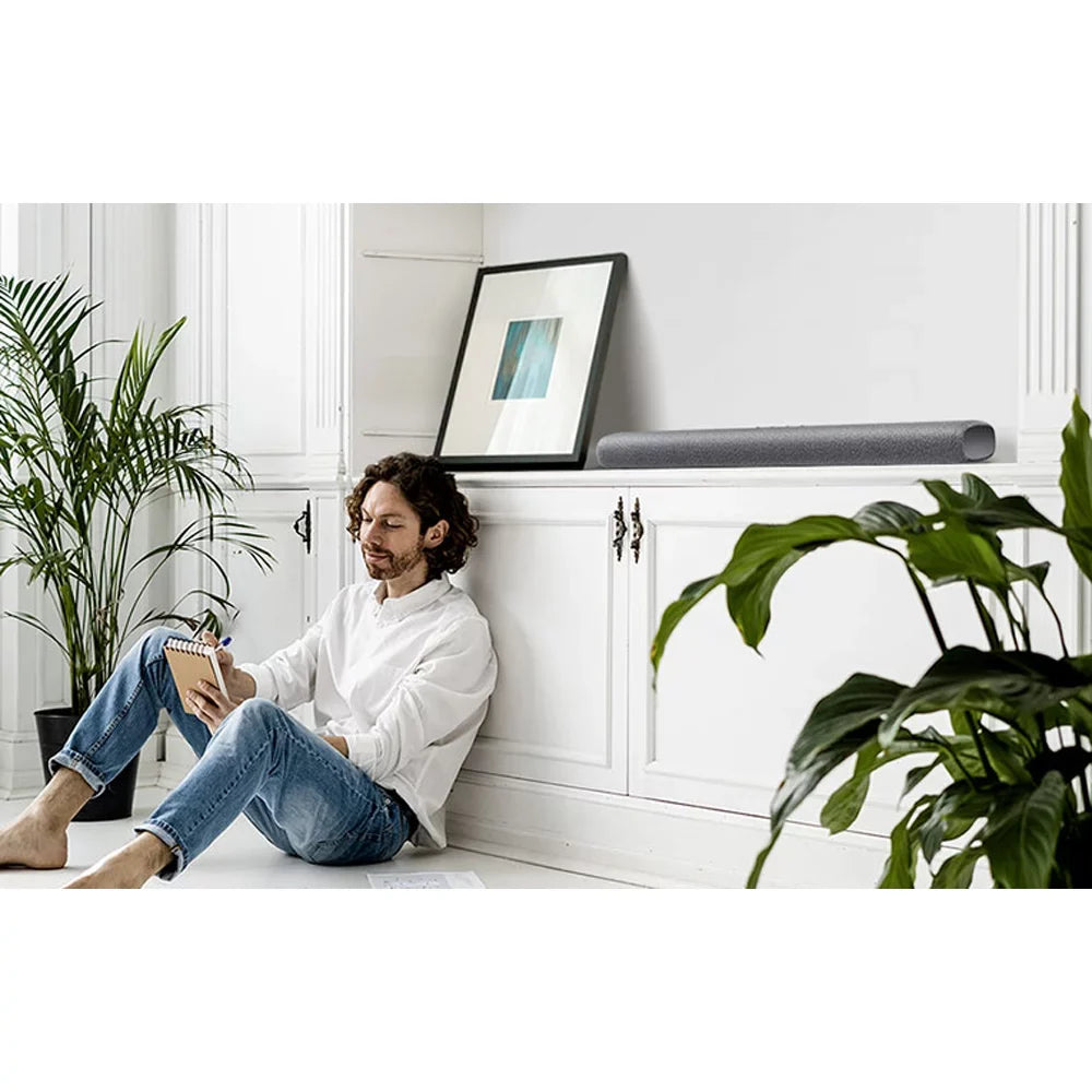 with HW-S50A (Open Atmos, Samsung - Virtual:X, in Gray DTS Deep Premium Adaptive Multi Built Soundbar Design, 2021, 3.0ch Box) Connection, Speaker, Bluetooth Center Lite, Sound Dolby