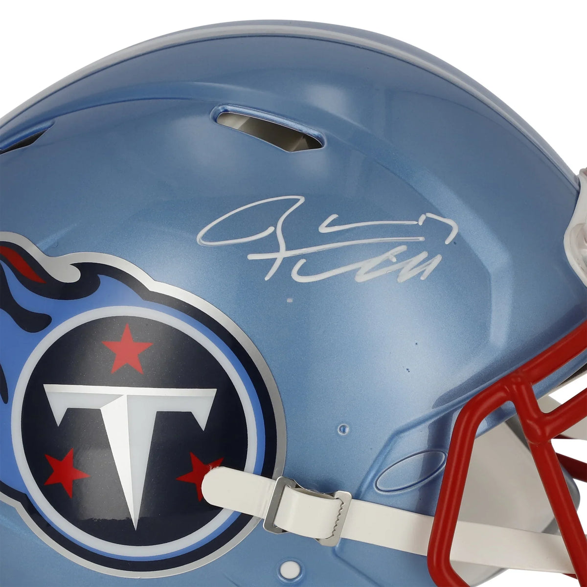 Autographed Titans Flash Ryan Tannehill Helmet Riddell Authentic Tennessee Speed
