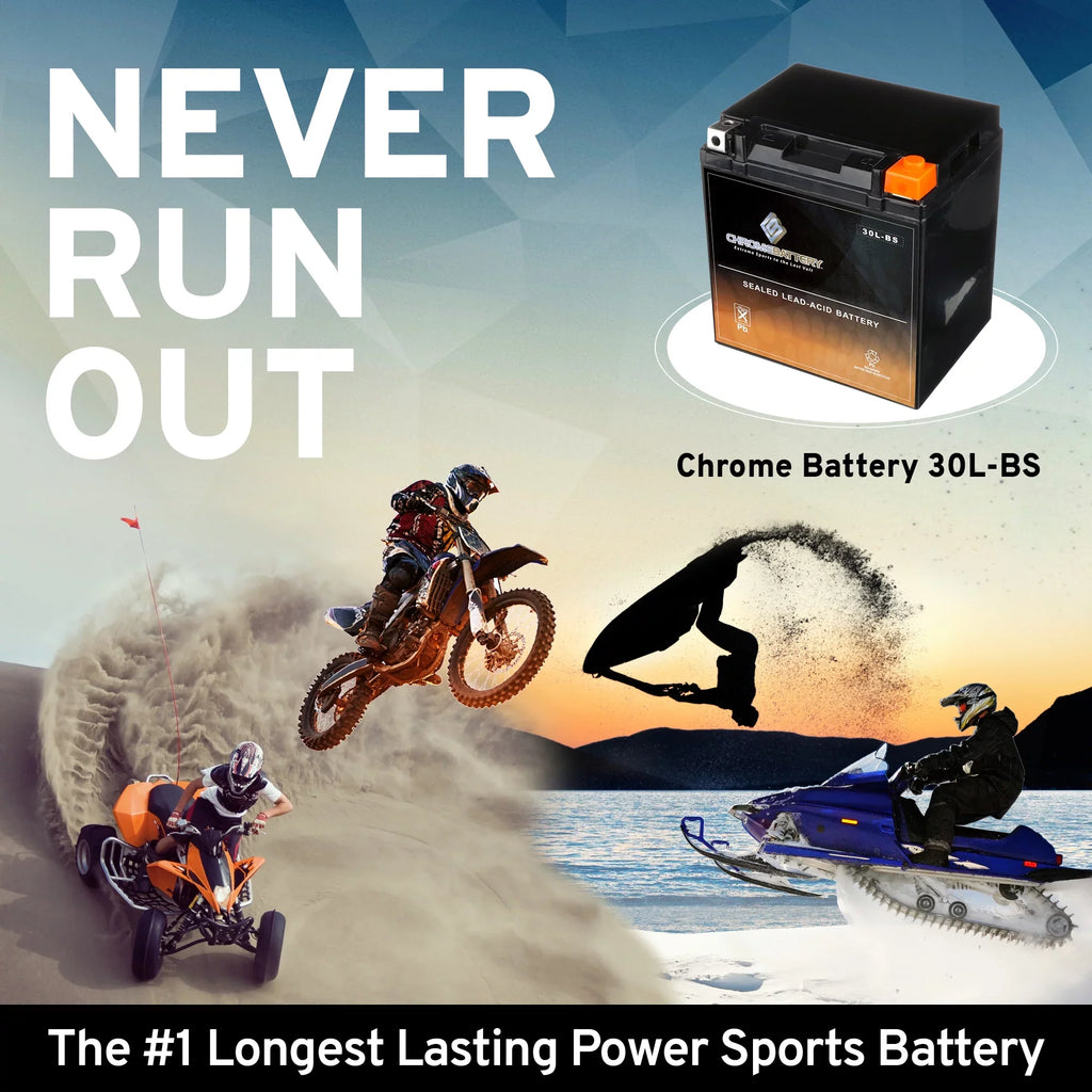 Chrome 12 for Brp 2005 YTX30L-BS CCA) (sea-doo) Volt,30 270 Ah, (30L-BS 1500 Rxp Battery Battery