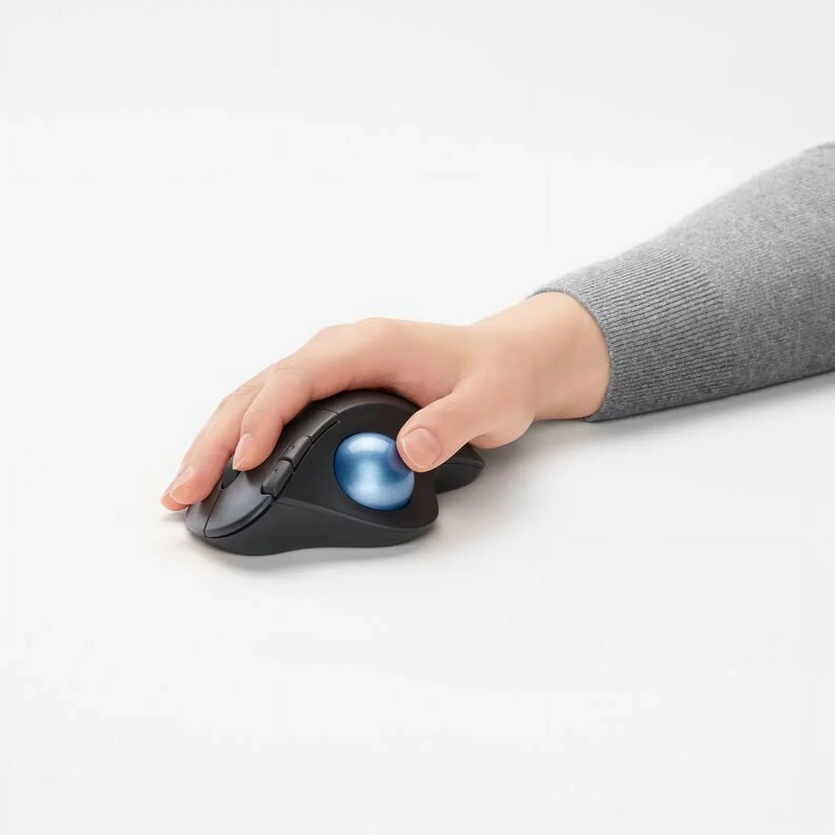 Thumb Easy Smooth Trackball Logitech Wireless Tracking, Control, Mouse, Black Ergonomic