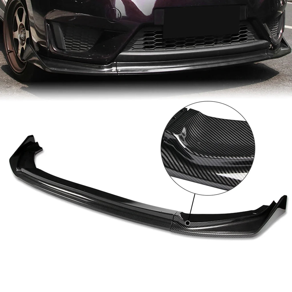Kit Fit 2014 Front Carbon Lips Bumper For Look Motoring to Guard 2017 2-PU-669-PCF DNA Body Fiber Stabilizers Honda w/Vertical 3Pcs
