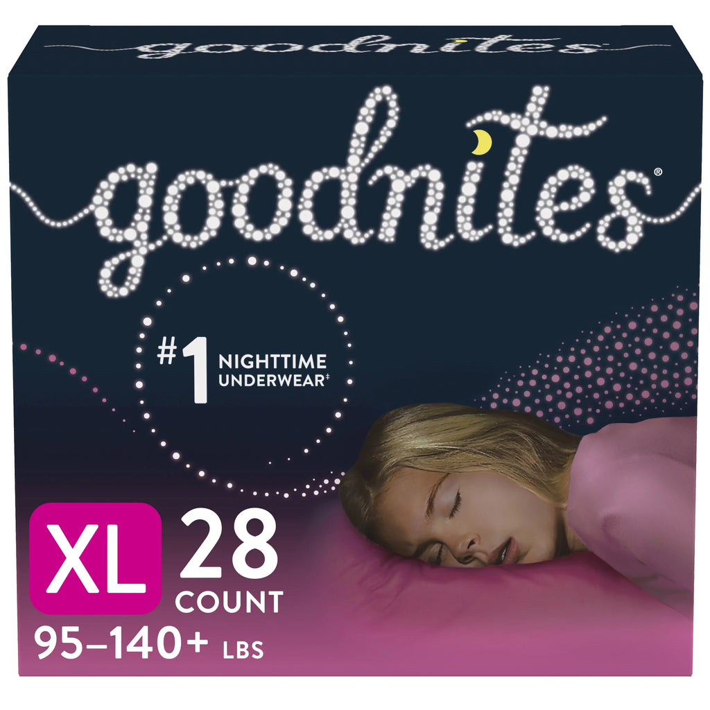 Ct Nighttime Bedwetting for 28 Options) Goodnites More XL, Girls, Underwear for (Select