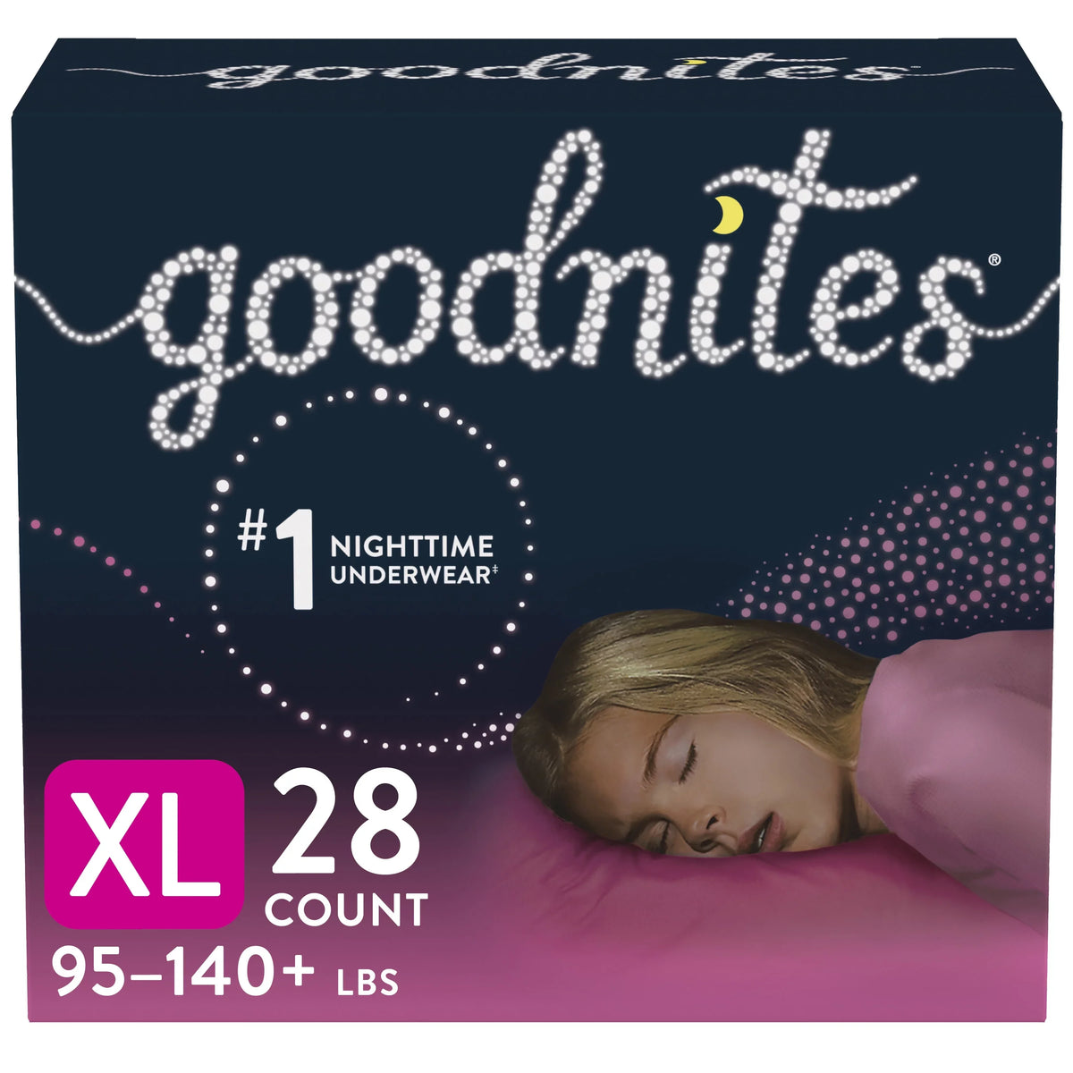 Ct Nighttime Bedwetting for 28 Options) Goodnites More XL, Girls, Underwear for (Select