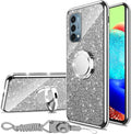 Girls Kickstand, Cute Phone TPU Slim N200 Ring Women 1+Nord Glitter case Silicone Rhinestone Nord Bumper N200 5G Stand Diamond Luxury Case Oneplus Case nancheng Bling for 5G for for with (Silver)