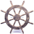 Nautical Nagina Rustic Inches, Decor Handcrafted (24 International Maritime Ship Junky White) Decor | Pine Wall Exclusive Wheel Wall Beautiful Antique