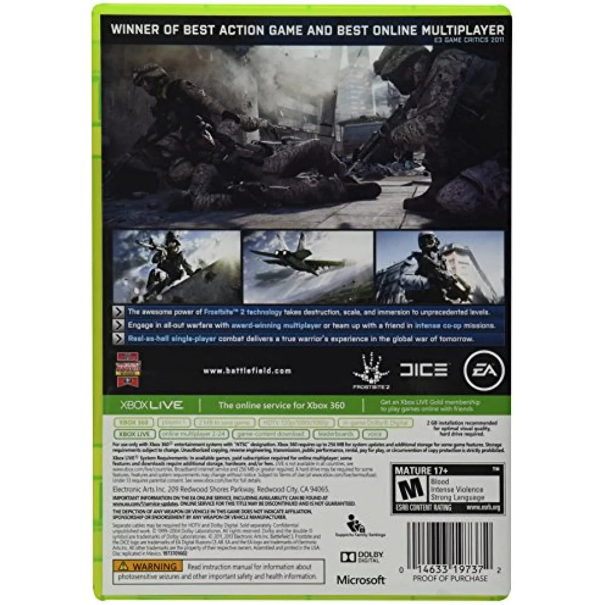 Xbox 360 Battlefield 3 -