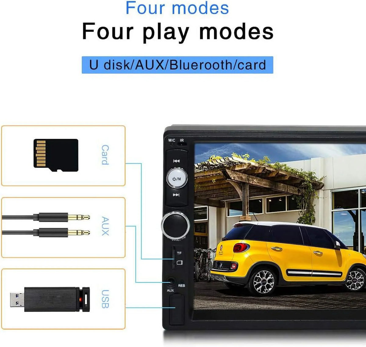 7 Car HD Stereo radio with DIN car Camera/ /FM /TF Rear Bluetooth Inch /Video View Touch Link /USB /Car player Car Audio MP5 /AUX Screen 2 MP4 Mirror