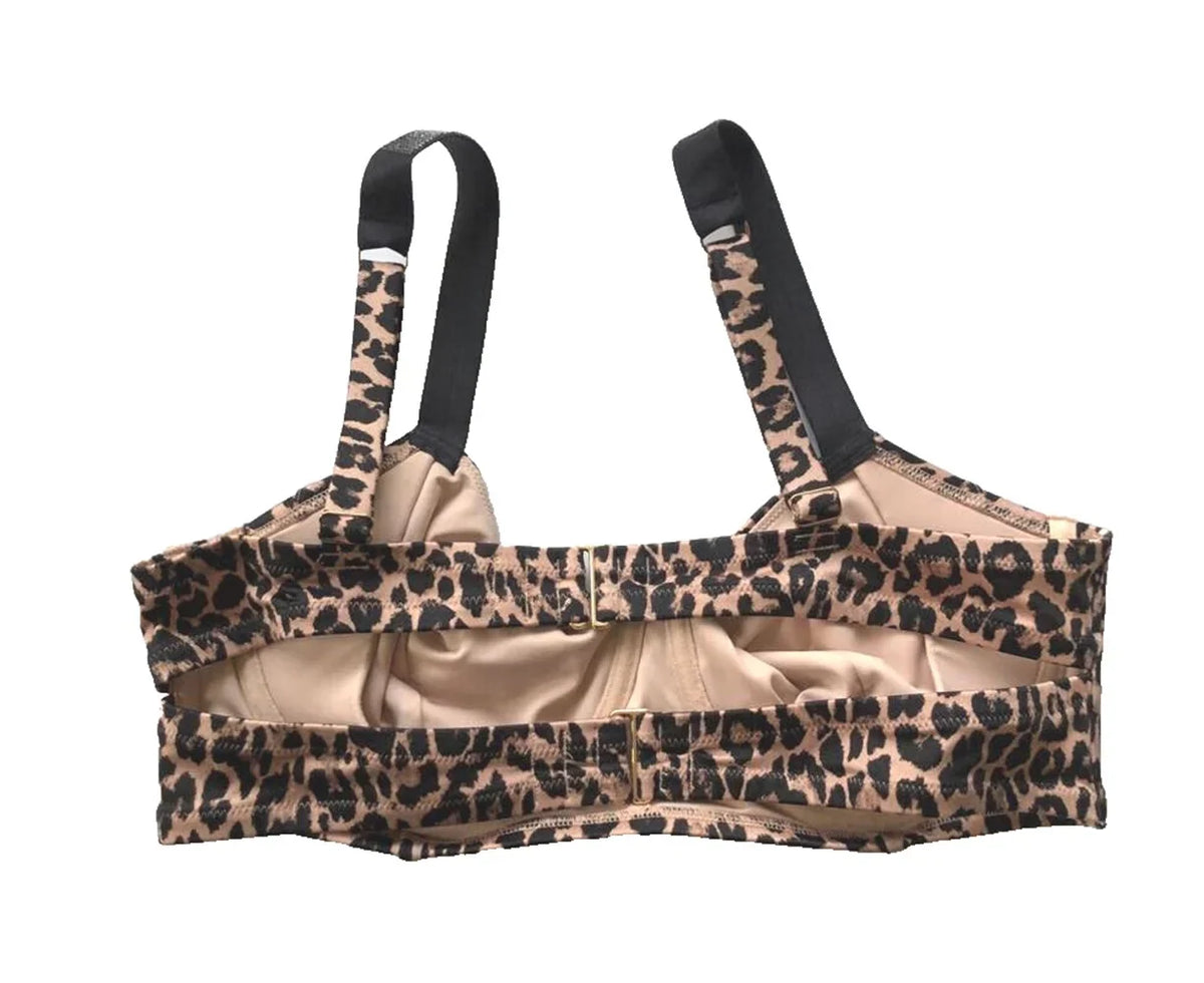 38D Shine Animal Secret Size Victoria’s Strap NWT Top Swim Print Wicked Bikini