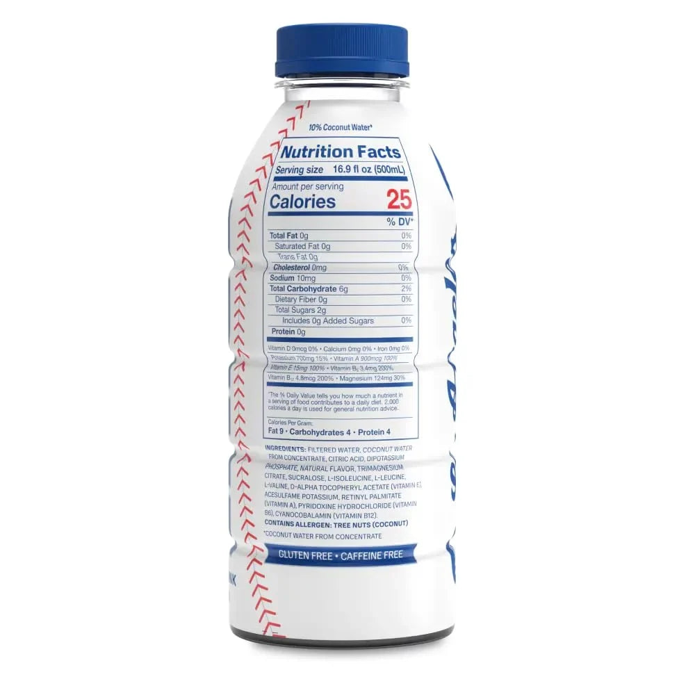 Edition Of PRIME Sugar Hydration | | Drinks 12 | 2g | BCAAs Vitamins B Electrolyte Antioxidants Ultimate Fluid | for Enhanced Ounce | | | Sports Dodgers 250mg Limited 16.9