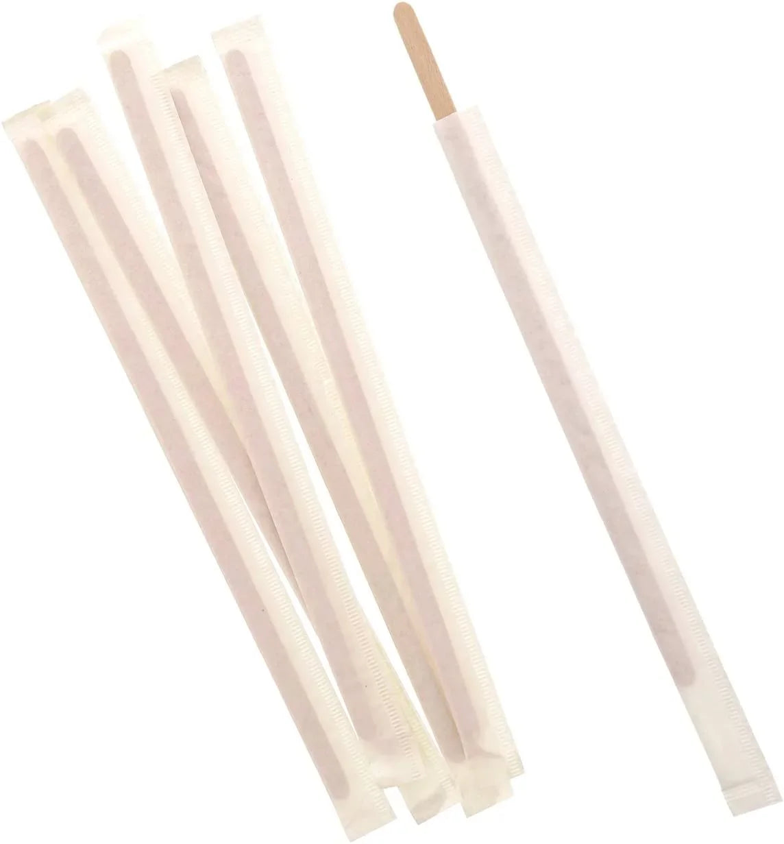 Royal Stirrers 5000 Individually 7.5" Wood Case of Wrapped Coffee
