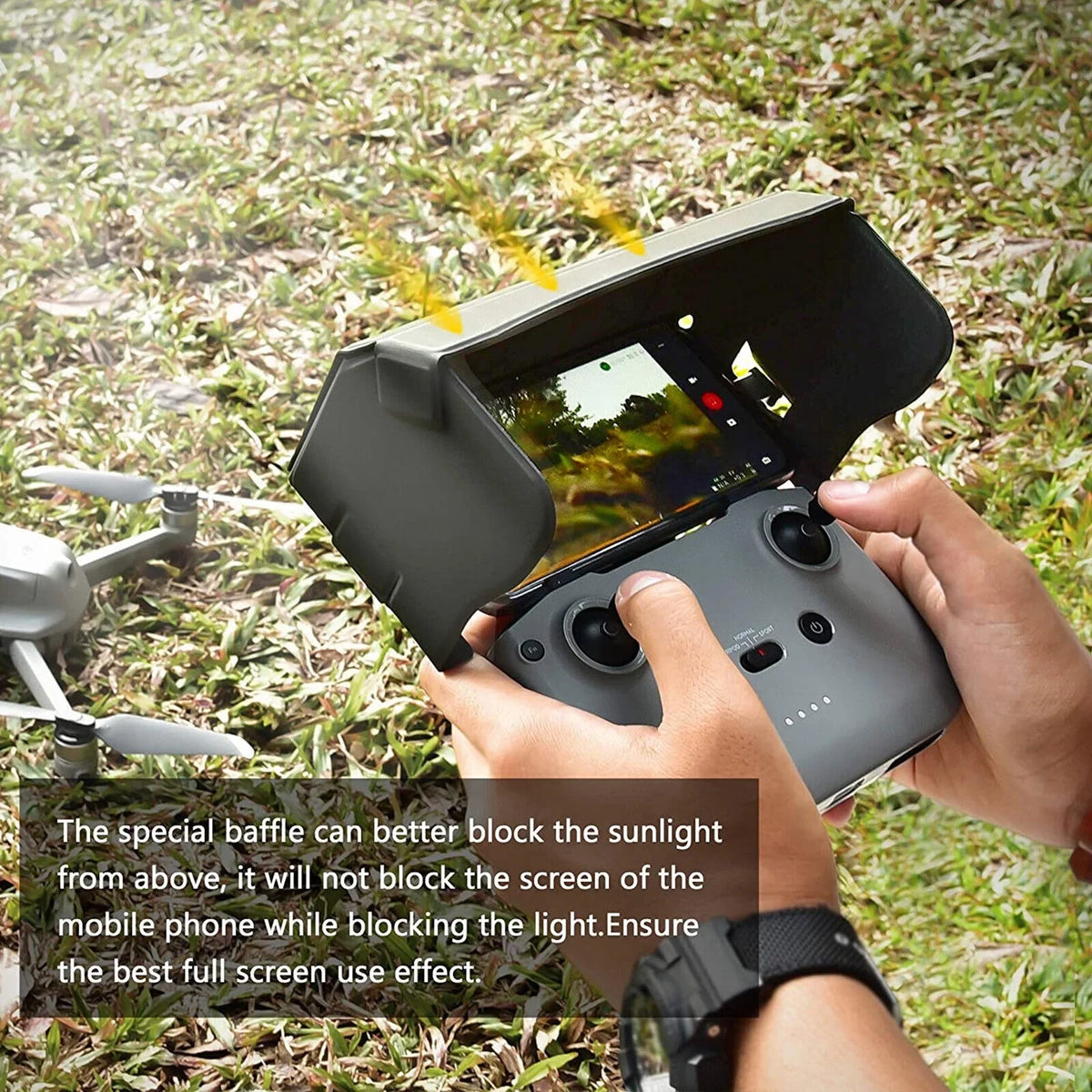 Remote Mavic Phone PU Air DJI Foldable Drone for Hood Control Mini Sun Shade 2 2