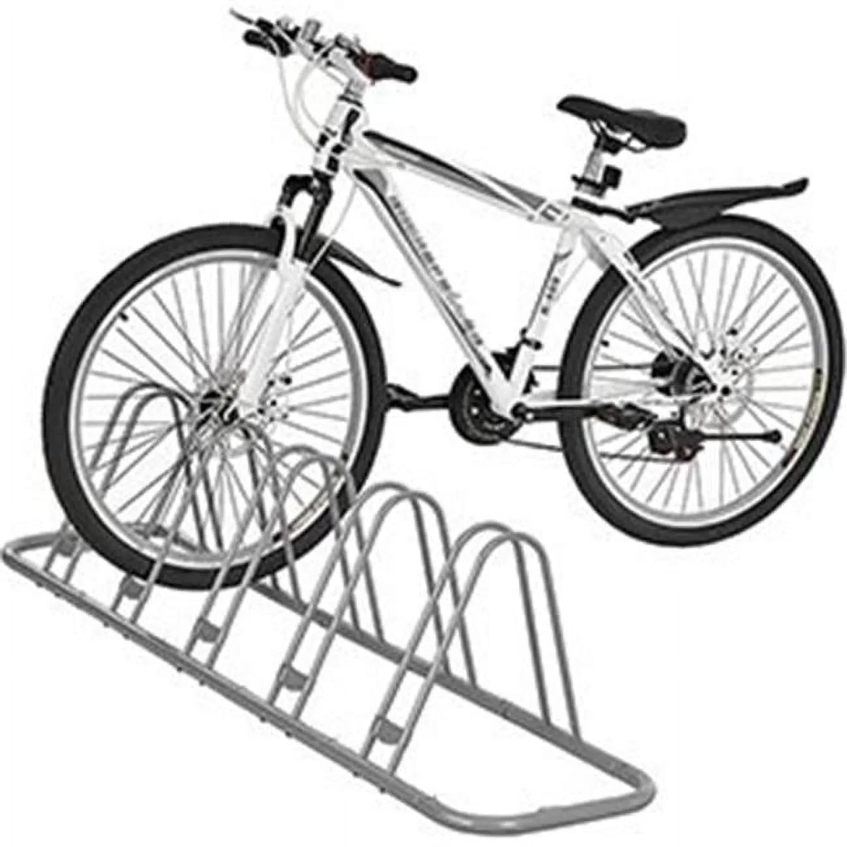'- Gray - Adjustable, 5-Bike Sided Single Rack, Parking Bicycle Version