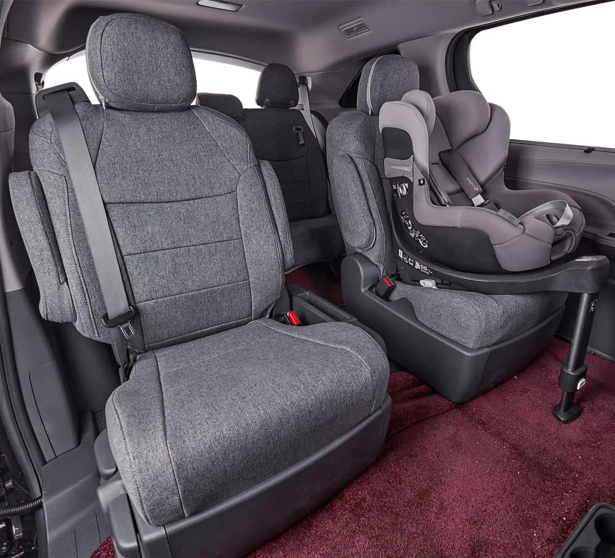 Toyota Covers Row,Second Three - 2016 Set,Gray) for Highlander Row 2017 Highlander 2015 2018 Split,Polyester 40/60 Custom Car Coverdream (Full Fit Seat 2014 2019