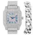 Square Hip a R# Way Iced Biggie in Watch Blue Hop Out Flashy - Gold Cuban) You 0513Sq Will Bling-ed image Hypnotize product (Silver