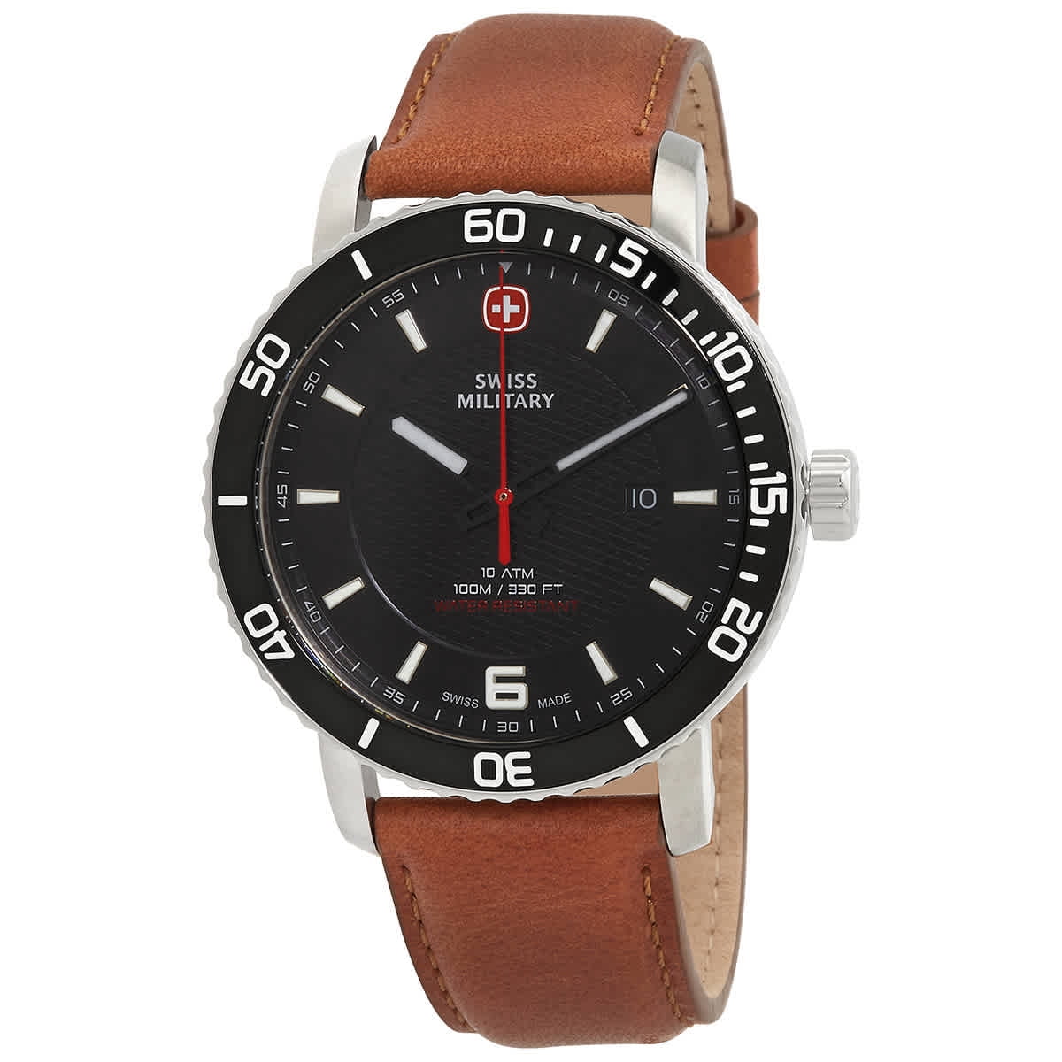 Swiss Watch Black Quartz Roadster Dial 01.1841.305 Military Men's