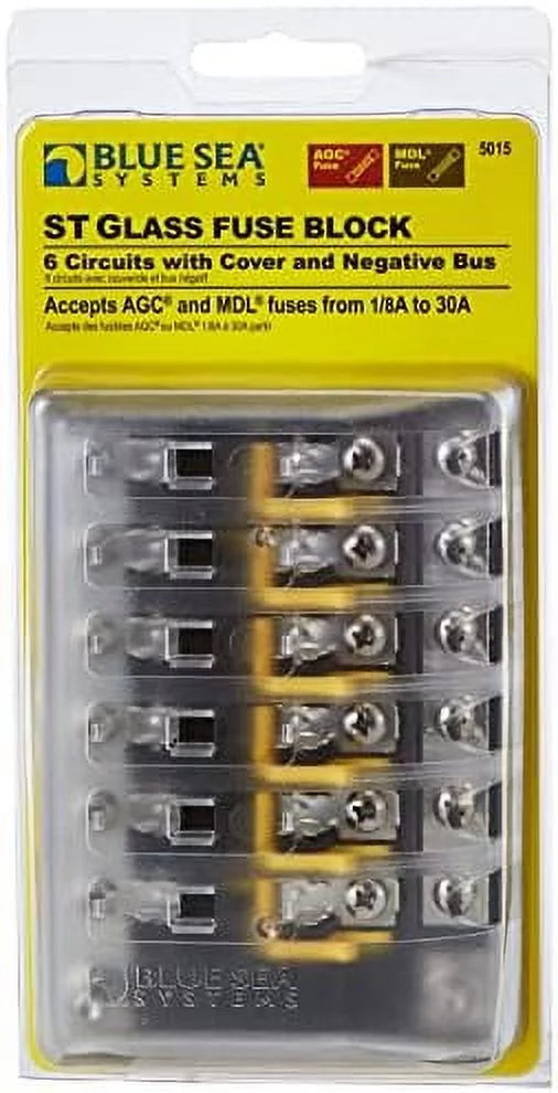 5.0'' AGC 3.5'' Block , 5015 Fuse 6-CIR X W/Ground
