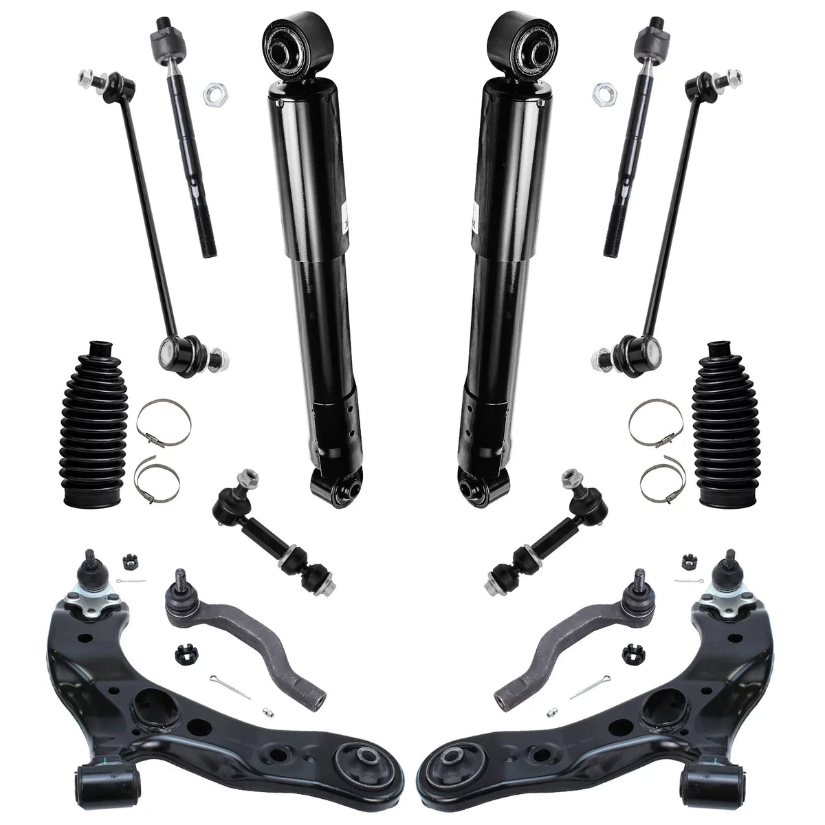 RAV4 Struts, 4 Detroit Tie for 2007 2 Axle Ball Links, 4 Toyota 2 Joints, 2006-2012 2 Control 16pc 2009 Sway Shocks, Kit 2 Ready & - 2010 Boots Arms 2008 Suspension 3.5L Lower Rods, 2011, Bar