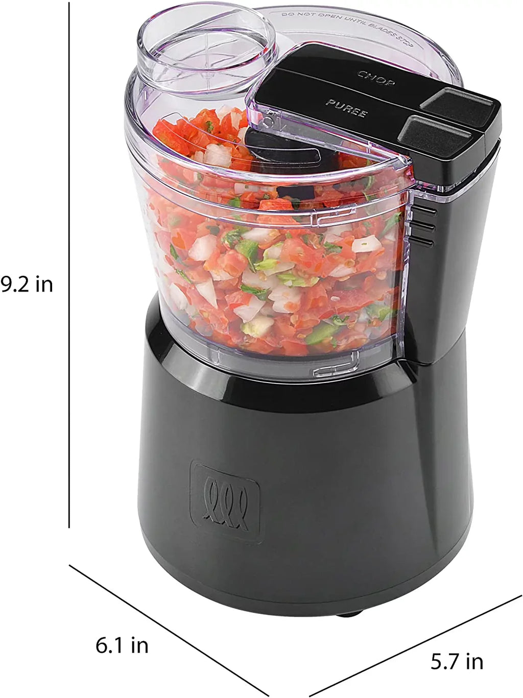 with Toastmaster Body Chopper Control, Black Plastic 2 3-Cup Speed