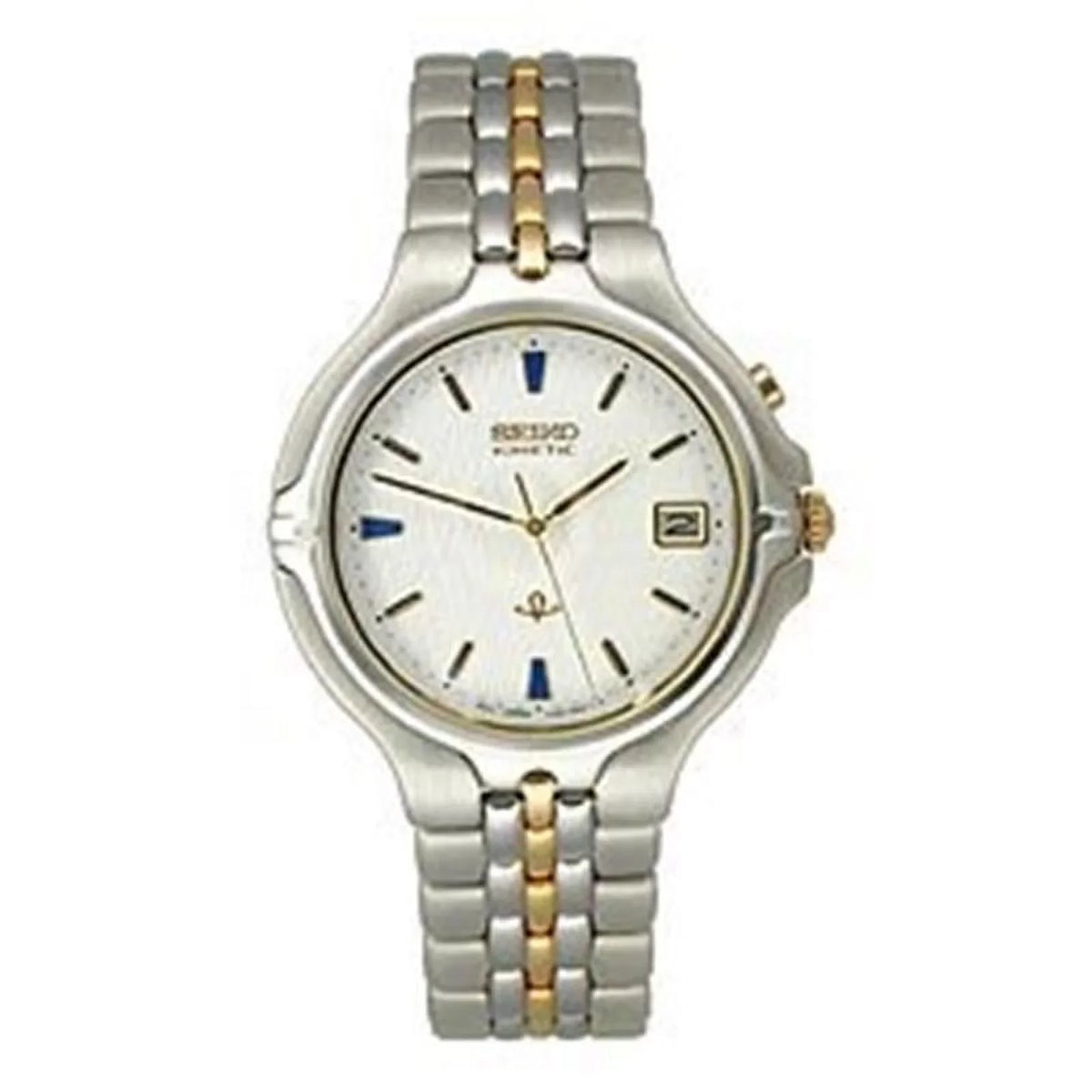 #SKH196 Two-Tone Watch White Men's Dial Seiko Textured