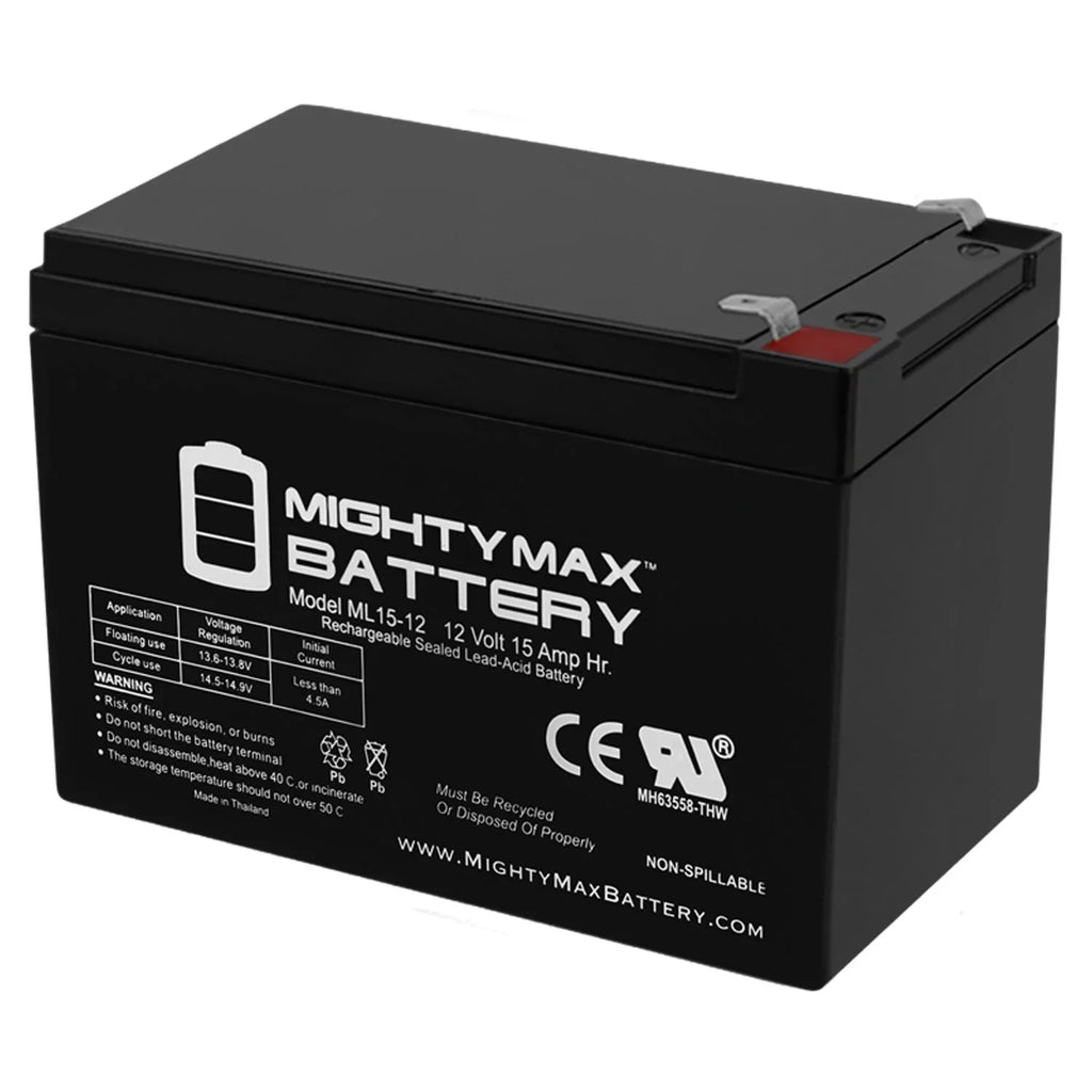 500W EVO F2 12V Scooter Electric Battery for Replacement 15AH