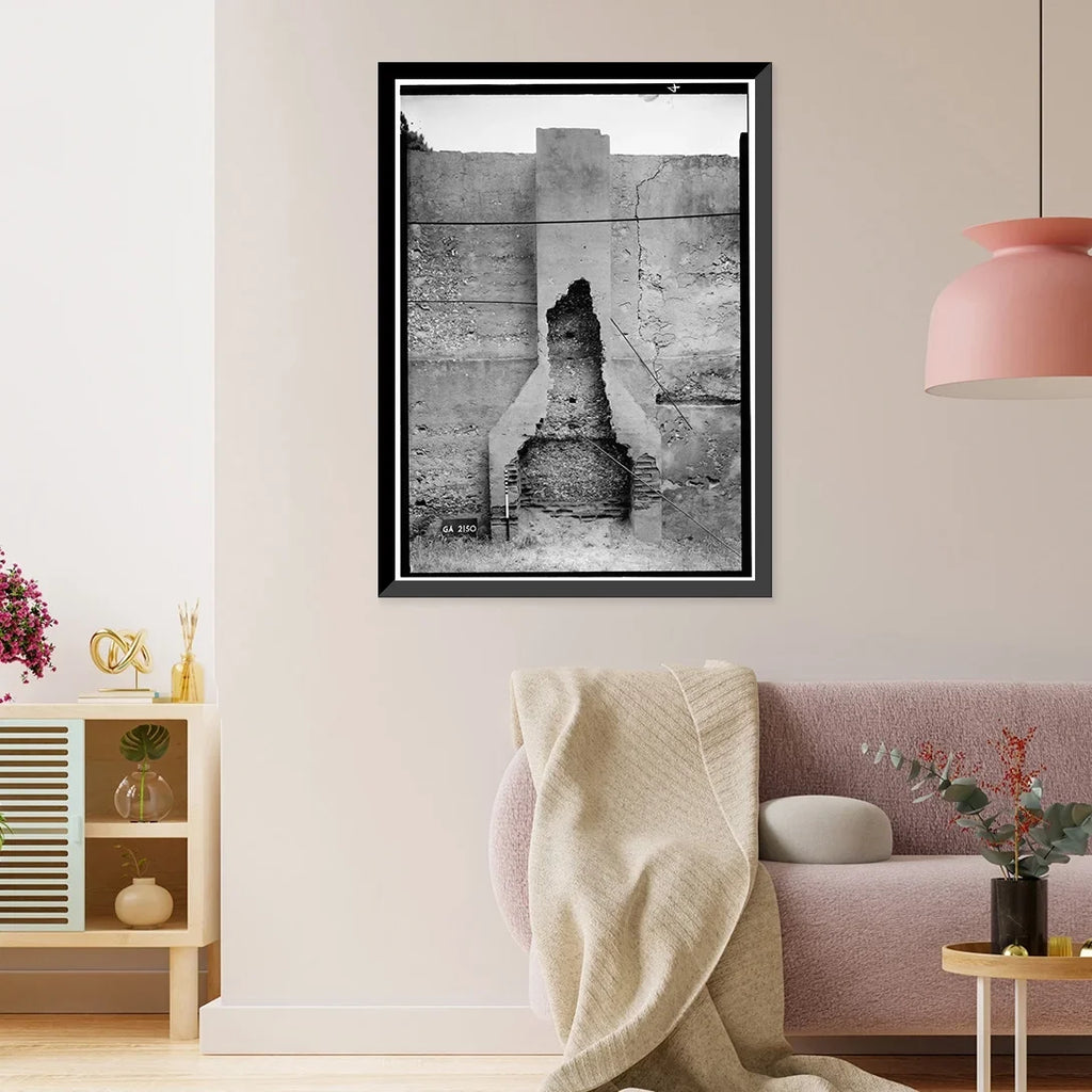 Print, House Road, County, Jekyll x - 17-7/8" Island, GA Glynn Horton Historic Main 4, 21-7/8" Framed (Remains),