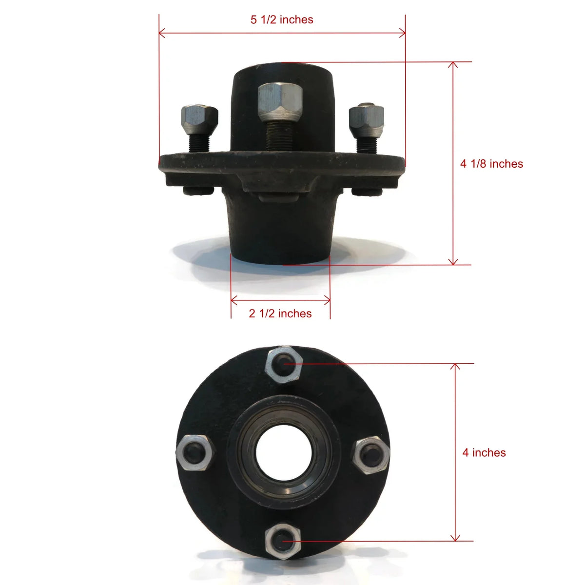 Bolt Spindle 4 Hub 4" Axle & ROP 1" Assembly Shop BT8 Round Kit | Trailer Idler on The W/