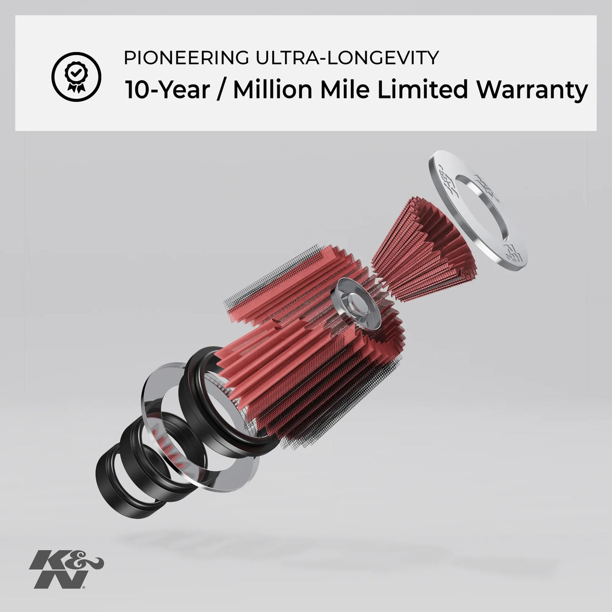 Premium, Filter: Air Performance, Replacement E-3450 Heavy Filter, High Engine K&N Washable, Duty: Industrial