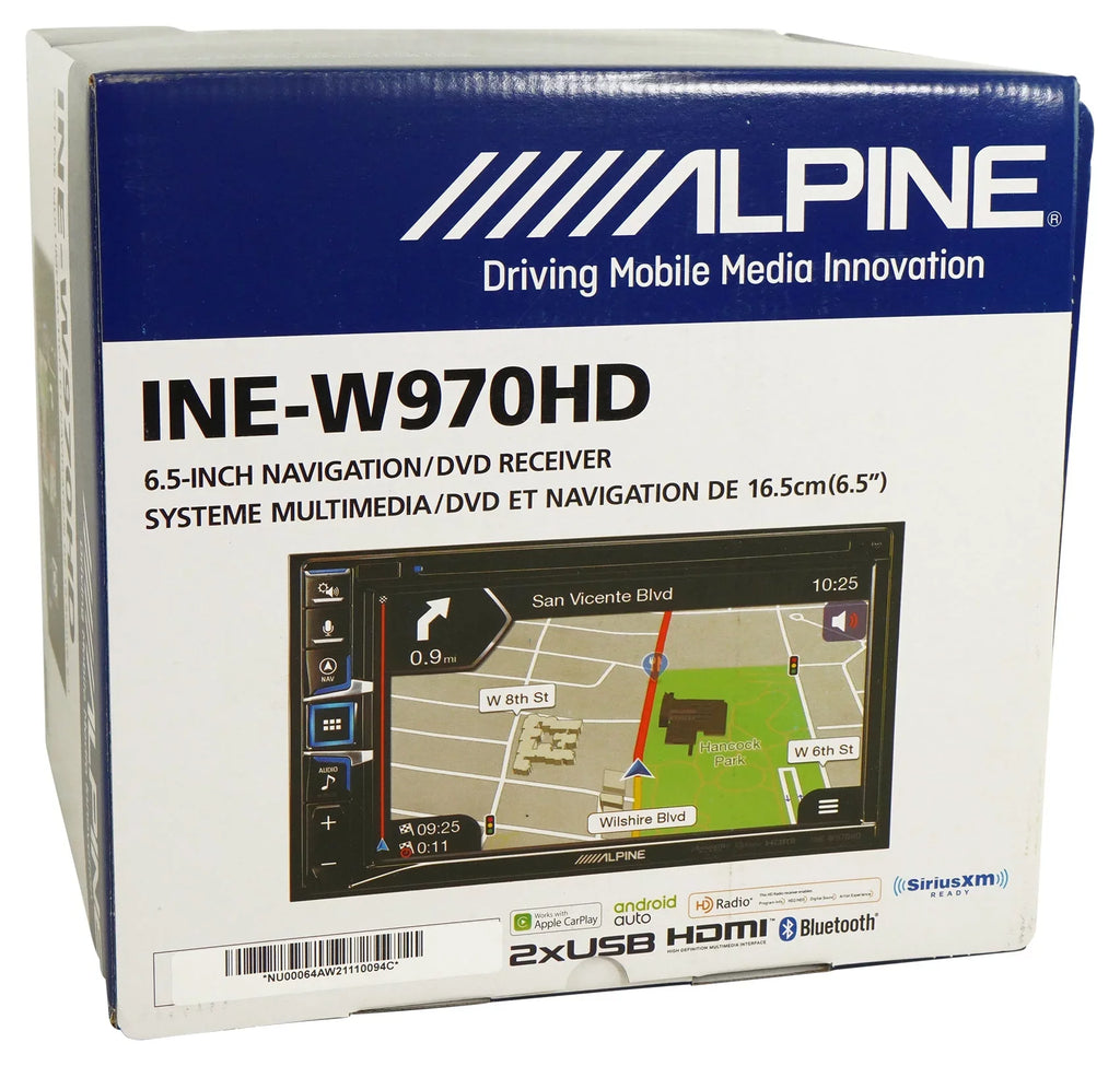 Player Monitor CarPlay/Android/GPS Alpine DVD INE-W970HD Receiver+Camera 6.5"