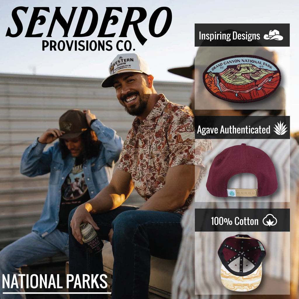 Provisions Canyon Hat Park Snapback Grand National Sendero Wine/Khaki Cap