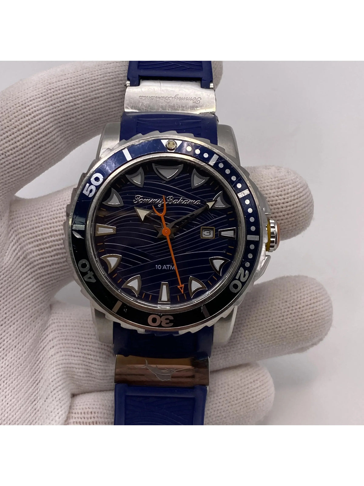 Pre-owned Quartz Tommy Bahama (Good) Mens Steel TB00101-01 Watch