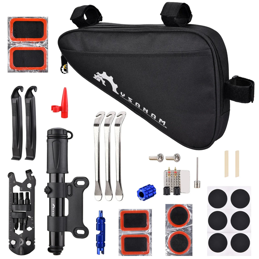 Portable Repair Bike Bike Pump suit,Patches Tools Kit YSANAM tool Tire Kit Tire Pump Bike Kit Tire Tire Kit Tools Kit Kit Pump Tools Tire Tire Tool Tire Pump Kit Tire Tire Tools Set Kit Tube