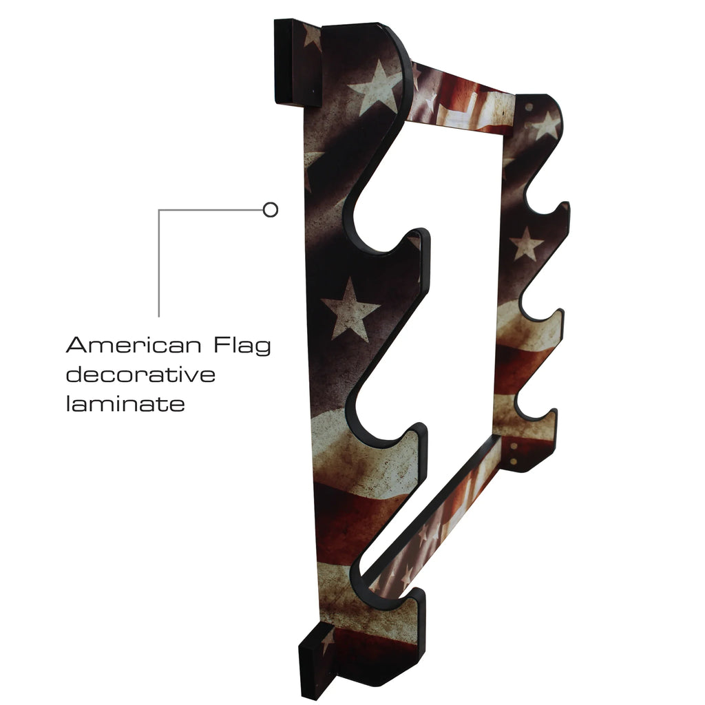 Indoor Convenient Rifle/Shotgun - Display 3 Finish Rack Storage Creations Easy Assembly Rush Creek Americana Wall