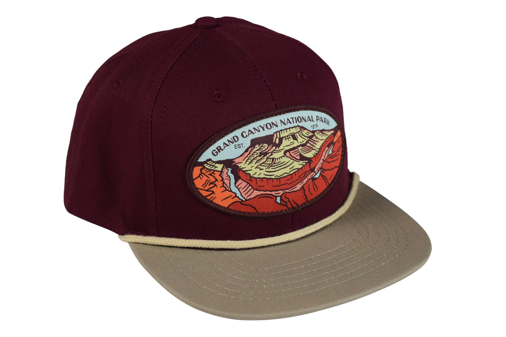 Provisions Canyon Hat Park Snapback Grand National Sendero Wine/Khaki Cap