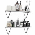 Over Floating Room Toilet Laundry Wall Shelf 24" Set Colmar Storage White, Shelves, of Bathroom Organizer The Wallniture 2
