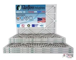 x USA Filter MERV - in 19.5x7/8 Made inch) -Qty:12 Size: - Glasfloss 10 (Actual 12.5 Air - Furnace 13x20x1