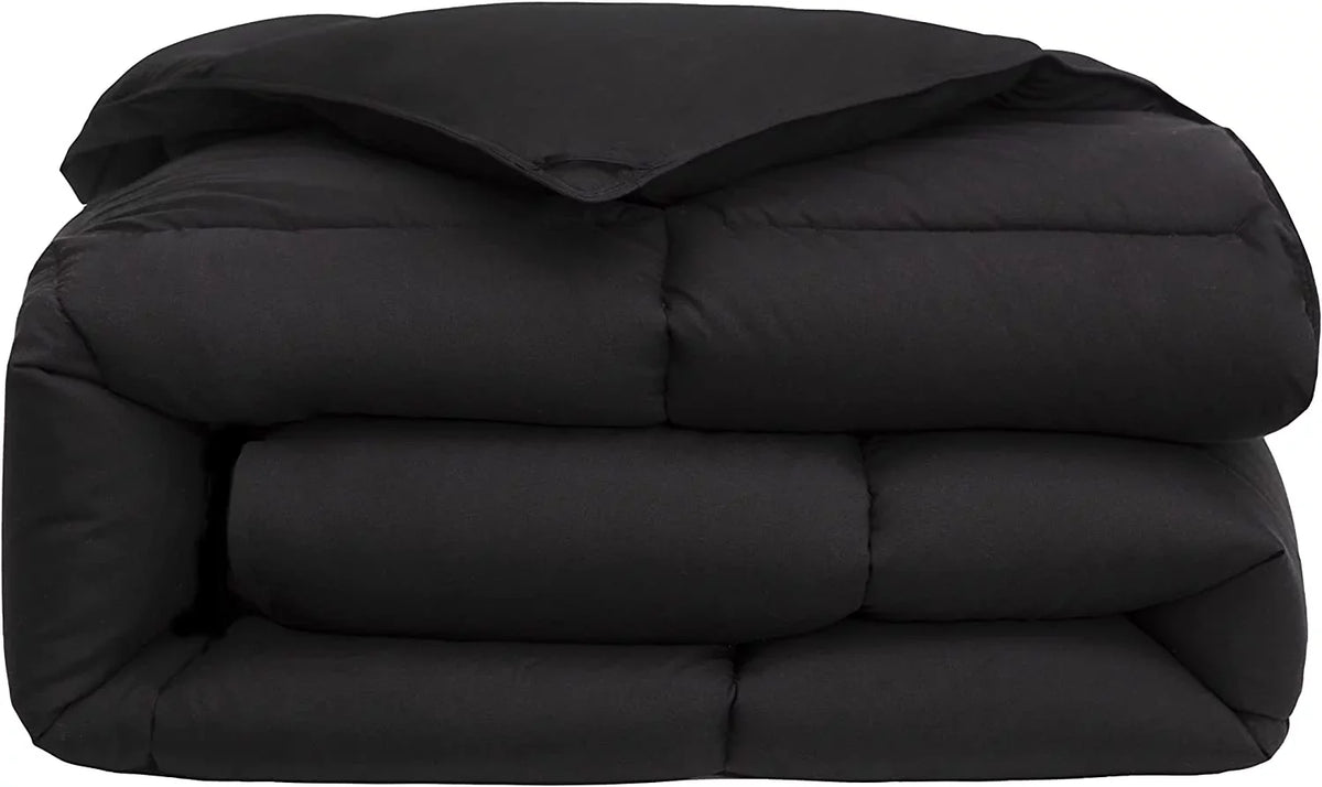 Alternative California Chezmoi Microfiber Size King, Collection Stitch Duvet - Fill - All (Cal Box Plush with Corner King Insert - Quilted Tabs Comforter Down Black) Season