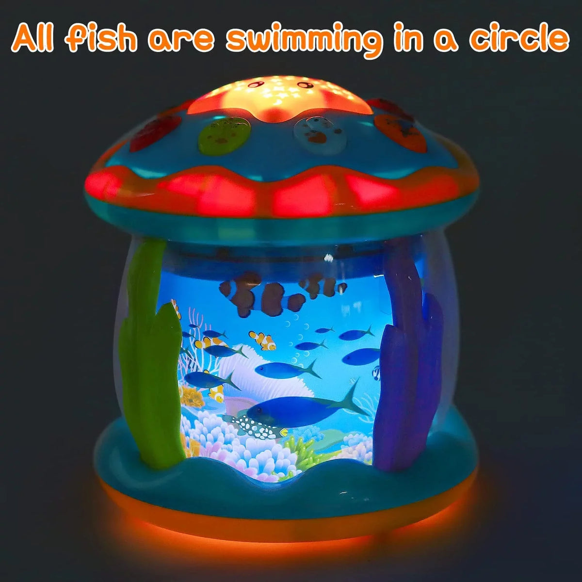 Musical Time to 4 Learning Baby Light Tummy in Toys 12 ISHANTECH Months Toys 6 Ocean Rotating Crawling Projector 1 Up