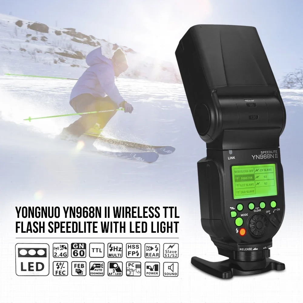 Cameras 5600k Dslr Built-in With 5600k Led 1/8000s Camera 1/8000s Speedlite Yn622n Compatible Wireless Compatible Hss Ttl Speedlite Dslr Yn968n With Ii Flash,Yn968n Cameras Compatible Cameras YONGNUO