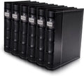 DVDs, Blu Leather - - Storage for Video Sheets Capacity Bellagio-Italia - - Set Rays, 6 Pack Organizer Binder Games Acid-Free Organizer - 288-Disc - Storage CD/DVD Binder Black CDs, &